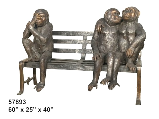 Bronze Monkey Benches - AF 57893