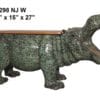 Bronze Pig Benche