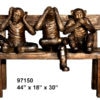 Bronze Monkey Bench
