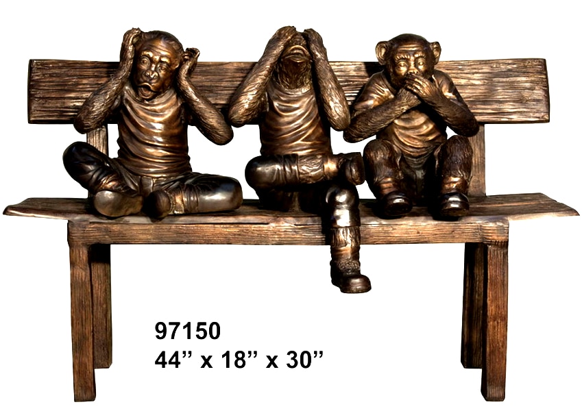 Bronze Monkey Benches - AF 97150