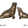 Bronze Mother Seal Pup Fountain