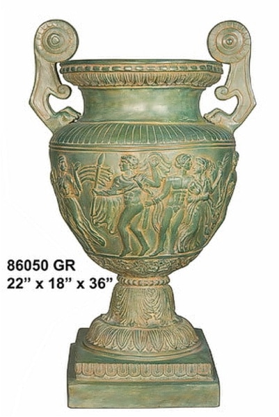 Bronze Beautifully Detailed Decorative Urn - AF 86050 GR