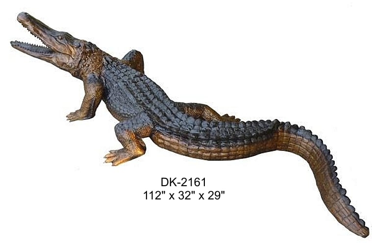 Bronze Alligator & Crocodile Fountain or Statue - DK 2161
