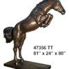 Bronze Jumping Horse Statue