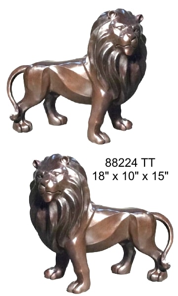 Bronze Lions Tabletop Statues - AF 88224 TT