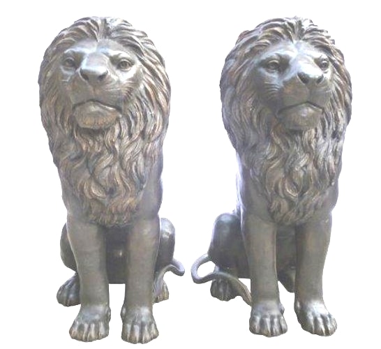 Bronze Lions Statues at Last Years Price - DK 2627