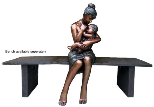 Bronze Mother Loving Baby Statue