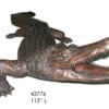 Bronze Alligator & Crocodile Fountain Statue