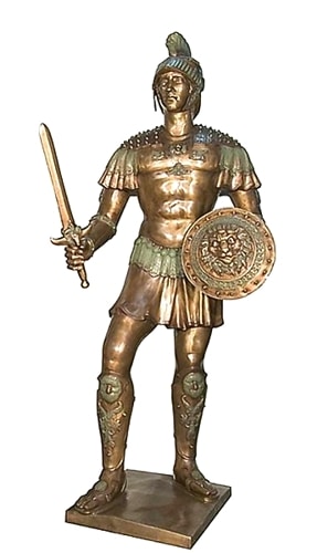 Bronze Spartan Warrior Statue - AF 52749