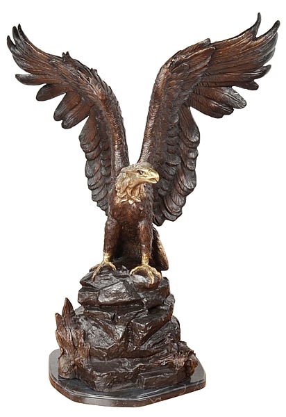 Bronze Eagle School Mascot Statue - AF 55884