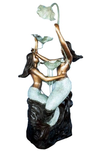 Bronze Mermaids Lotus Fountains - DK-1750F