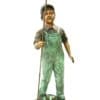 Bronze Boy Fishing Pole Statue