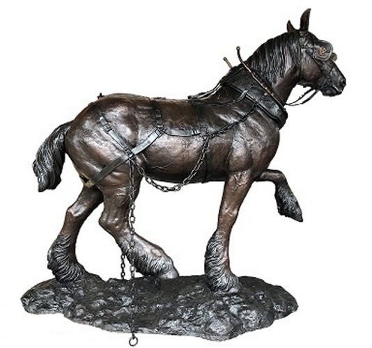 Bronze Clydesdale Horse Statue - DK 2741
