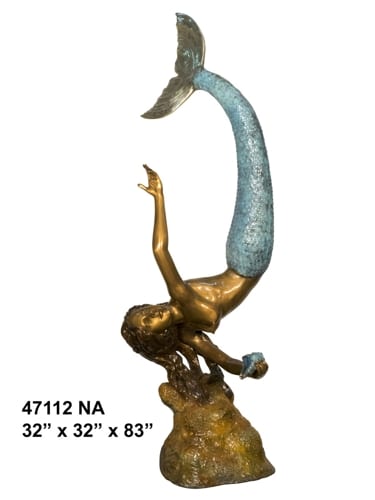 Bronze Mermaid Statue - AF 47112NA-1