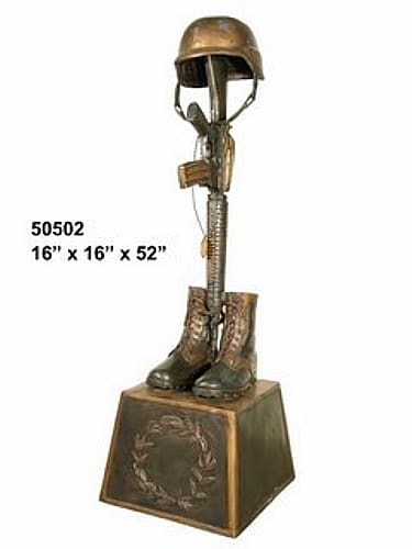 Bronze Soldier Memorial Statue - AF 50502