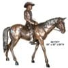 Western Saddled Bronze Horse Statue