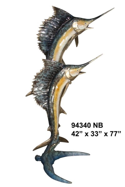 Bronze Leaping Sailfish Fountain (2021 Price) - AF 94340NB