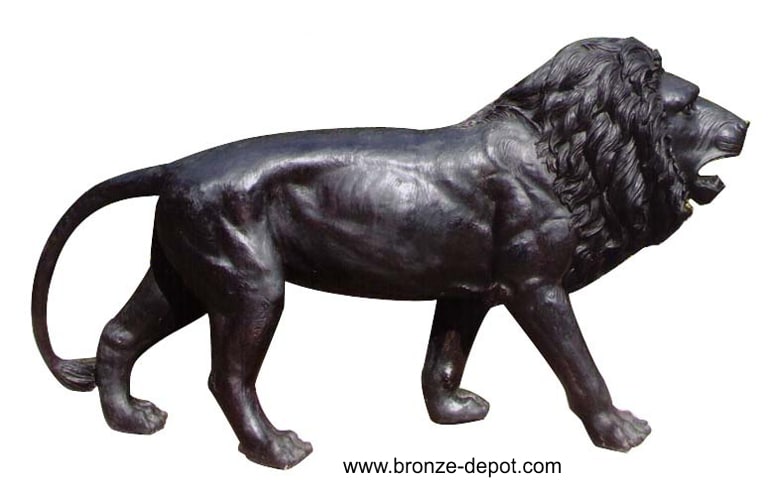 Bronze Growling Lion Statue at Last Years Price - DD A-265