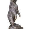 Standing, Growling Bronze Bear Statue