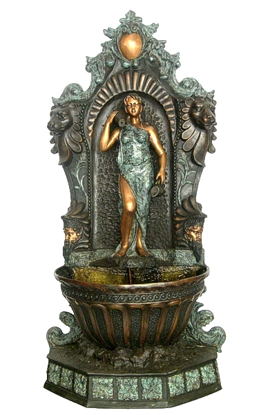Bronze Lady Urn Wall Fountain (Self Contained) - AF 76408