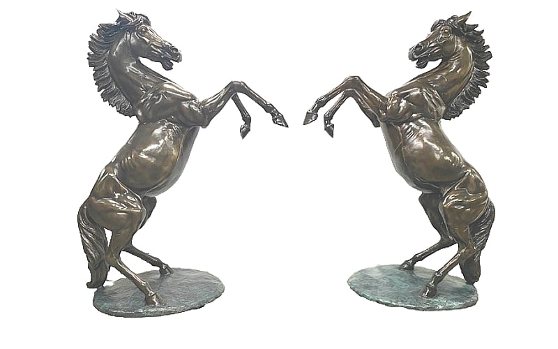 Bronze Rearing Horse Statue - ASB 965