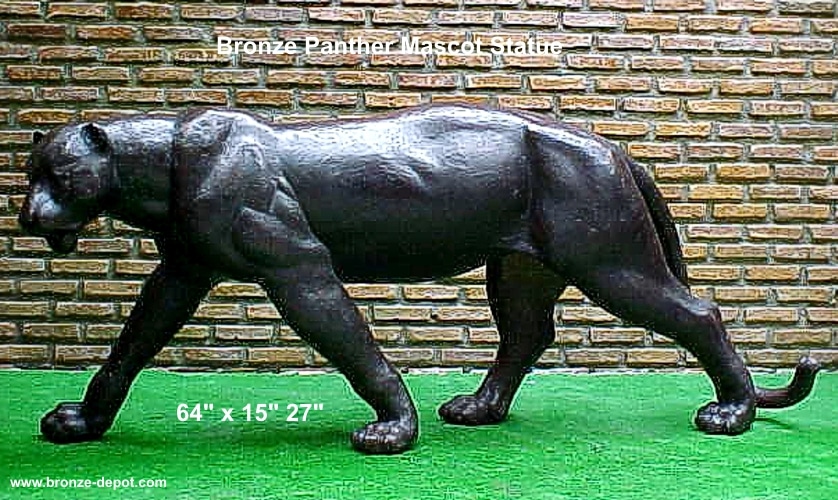 Bronze Stalking Panther Mascot Statue - PA 1052A