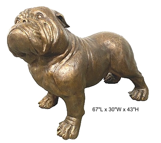Bronze Mascot Bulldog Statue - ASB 964