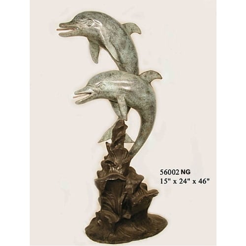 Bronze Jumping Dolphins Fountain (2021 PRICE) - AF 56002 NG