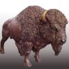 Bronze Bison Mascot Statue