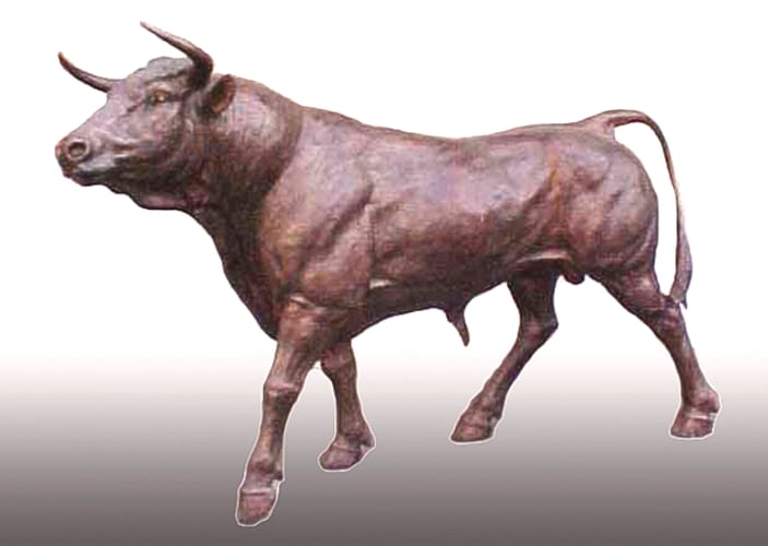Life-Sized Bronze Bull Mascot Statue - PA 1160