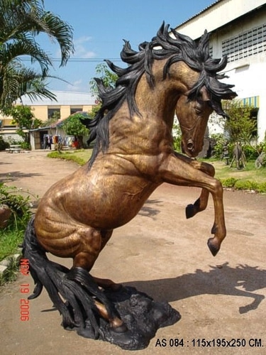 Bronze Rearing Horse Statue
