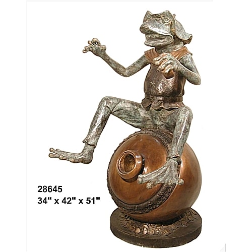 Bronze Frog Fountain or Statue - AF 28645