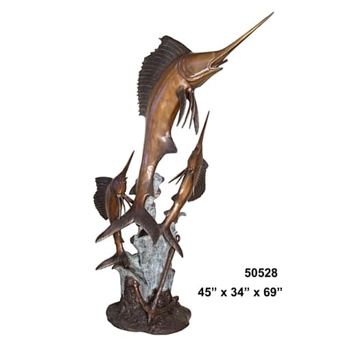 Bronze Jumping Sailfish Fountain (2021 Price) - AF 50528