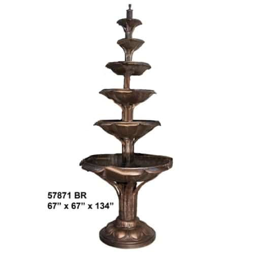 Bronze Six Tiered Bowl Fountain - AF 57873NB BR