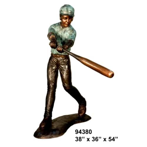 Bronze Little Leaguer Home Run Hitter Statue - AF 94380