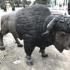 Bronze Snorting Bison Statue