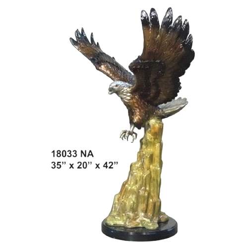 Bronze Eagle School Mascot Statue - AF 18033NA