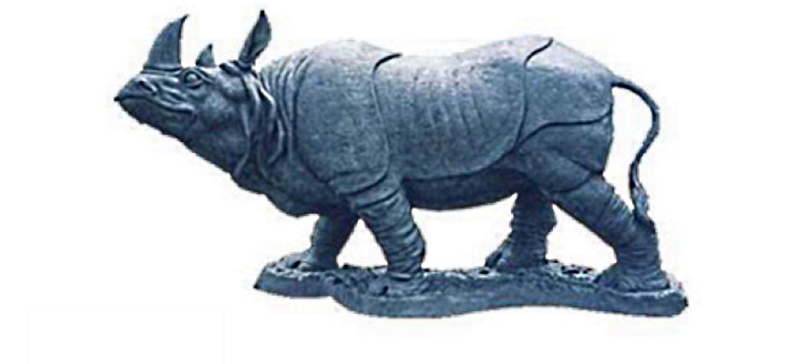 Bronze Rhinoceros Statue - DK-2039