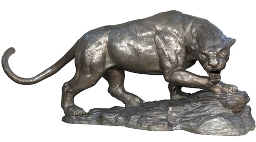 Bronze Stalking Panther Statue - AF 22016
