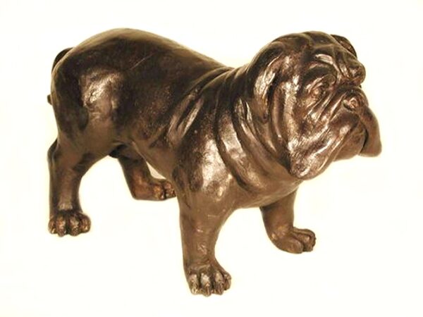 Bronze Bulldog Mascot Statue