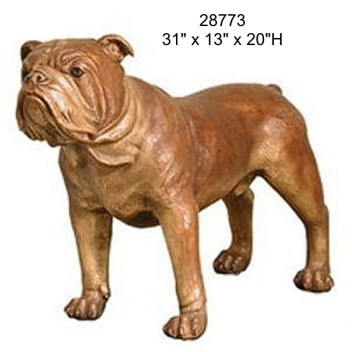 Bronze Bulldog Mascot Statue - AF 28773