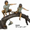 Brothers Fishing From Tree Statue