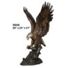 Bronze Eagle Catches Fish Statue