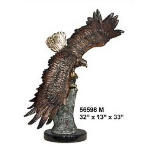 Bronze Eagle School Mascot Statue - AF 56598