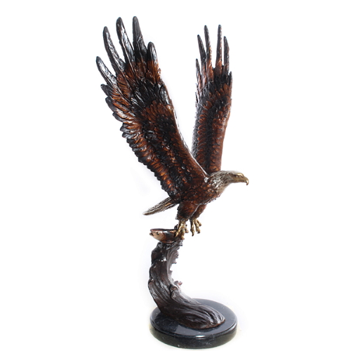 Bronze Eagle School Mascot Statue - AF 56604