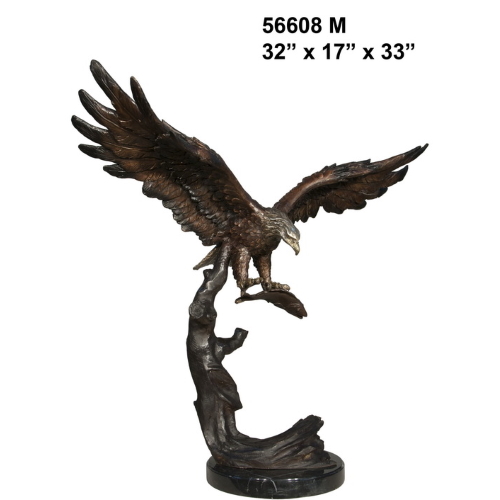 Bronze Eagle School Mascot Statue - AF 56608