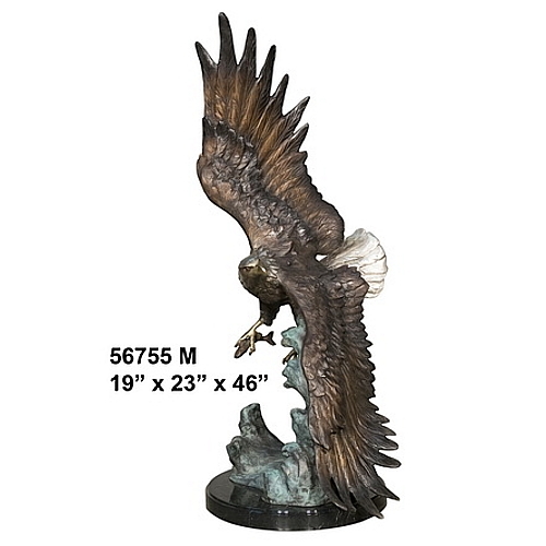 Bronze Eagle School Mascot Statue - AF 56755