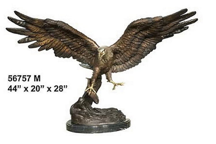 Bronze Eagle School Mascot Statue - AF 56757