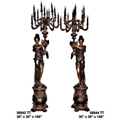 Bronze Decorative Torchiere Light - AF 56842-44 TT