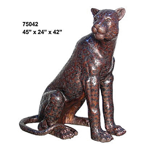 Bronze Cheetah Statue - AF 75042